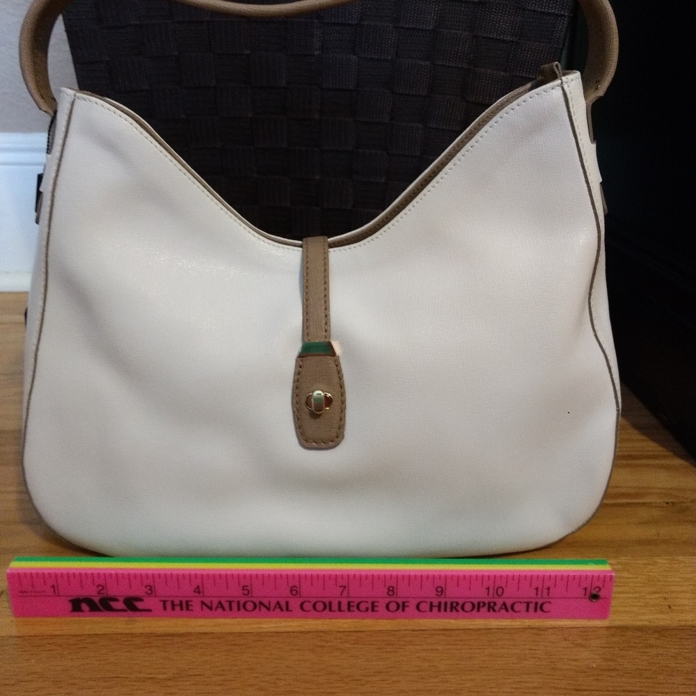 Carlo Pazolini white leather handbag nwt
